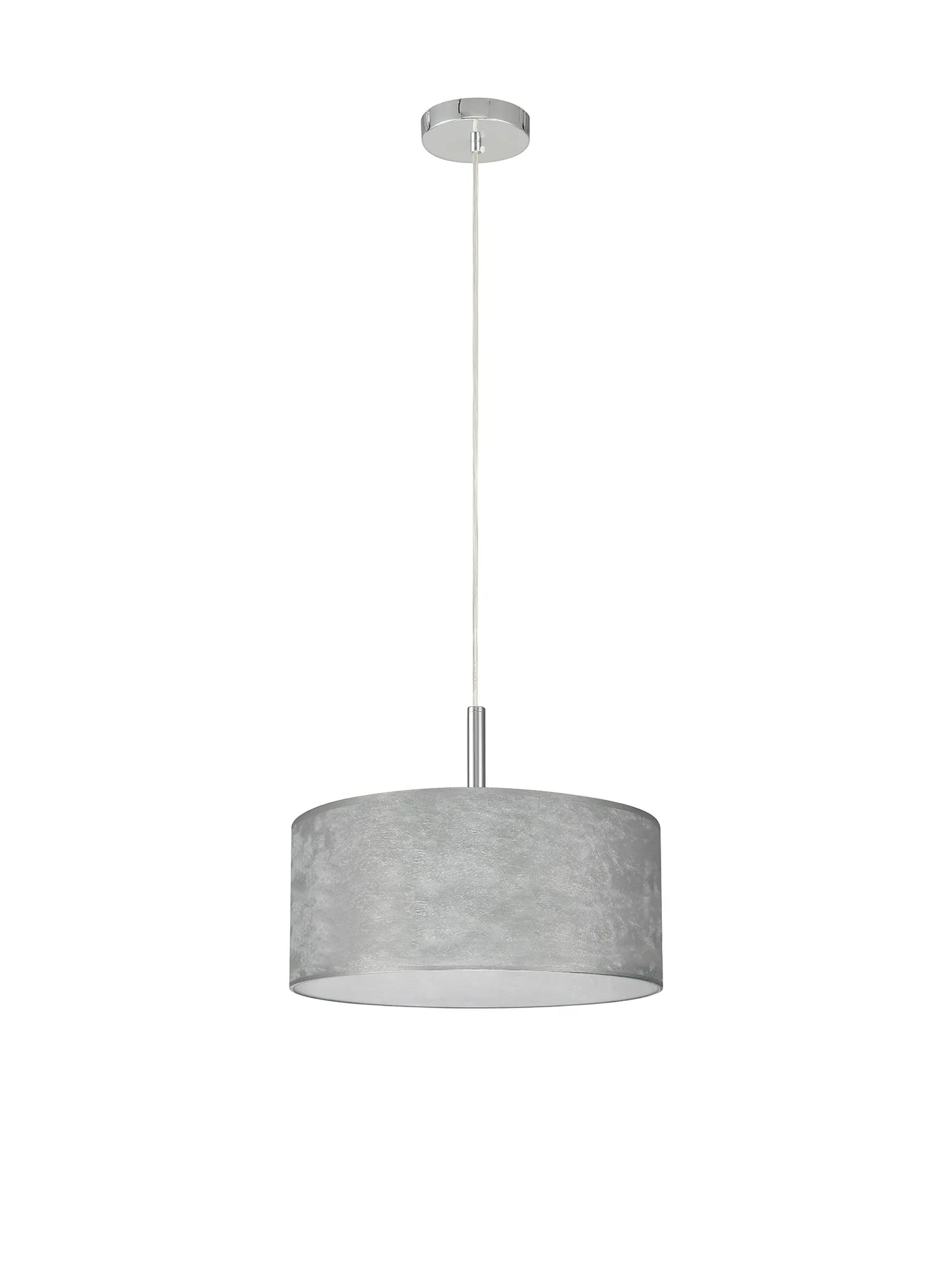 Baymont 40cm 3 Light Pendant Polished Chrome, Silver Leaf DK0794  Deco Baymont CH SL